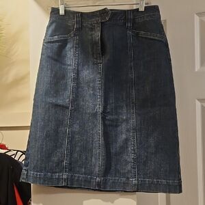 Talbots Dark Denim A-Line Skirt